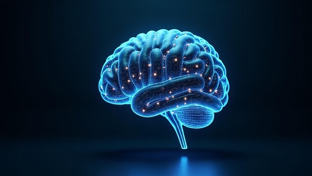 Human Brain Anatomy 3D Model of Neural Network and Cognitive Functions