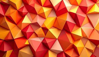 Obraz premium Abstract low-poly textured surface with warm color gradient