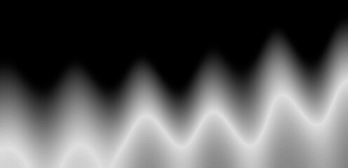Elegant gradient background of deep black and white/light gray with sinusoidal waves and glow effects. This image is perfect for technology and science themes, abstract concepts, and more.
