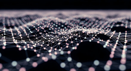 Data network connection structure for technology and science concept