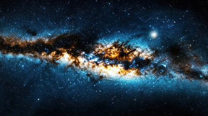 Fototapeta premium Stunning galaxy with vibrant colors and starry background evokes sense of wonder and exploration