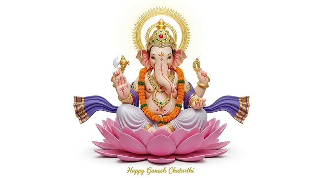 illustration of Lord Ganpati for Ganesh Chaturthi festival of India, Ganesh chaturthi for greeting,card, poster background.