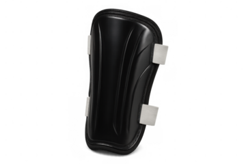 Soccer shin guards providing protection during gameplay, isolated on transparent background, ensuring player safety