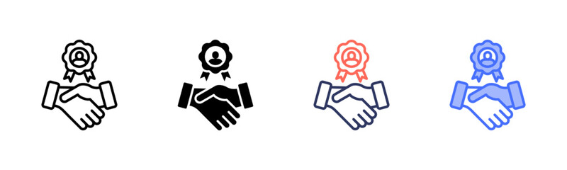 Customer Loyalty icon set multiple style collection
