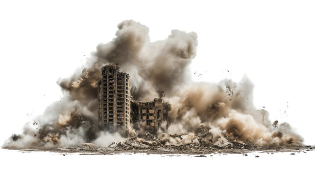 Bombed Building On Transparent Background PNG
