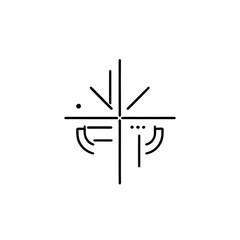 Celtic Cross Vector Illustration with Symbolic Design Elements