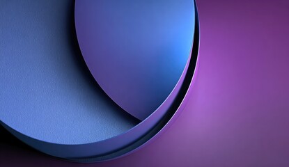 Abstract shapes in overlapping blue and purple