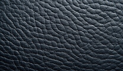 Close-up view of dark navy leather texture