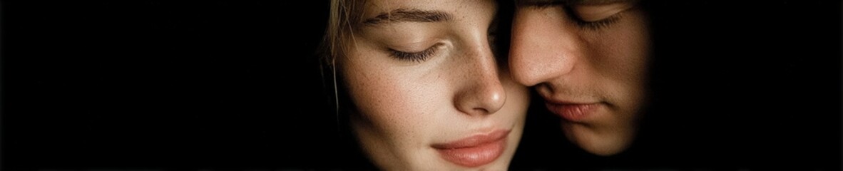 Two human profiles nearly touching, soft light revealing subtle neural lines between foreheads, evoking deep connection and shared consciousness.