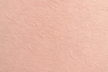 Pink Embossed Floral Texture Luxury Paper Background.