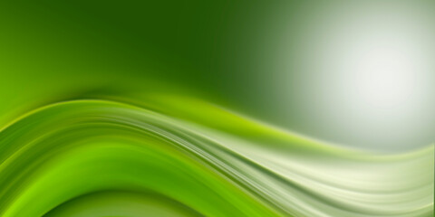 Graphic illustration, green wallpaper. curved lines glowing colorful concepts. Modern digital technology background. Template for a website, cover, and background design.
