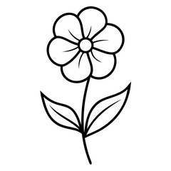 wallflower-line art vector on-white-background