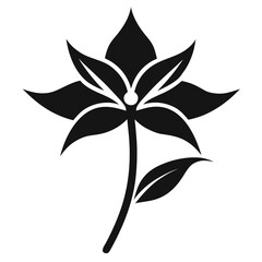  xyris silhouette on white background