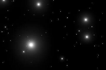 黒背景に浮かぶ白い粒子