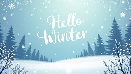 vector winter landscape