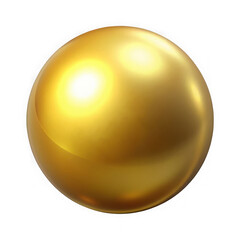 Obraz premium Golden sphere with bright reflections isolated on a transparent background