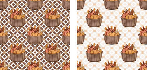 seamless pumpkin, autumn, halloween, thanksgiving, food, vegetable, seamless pattern, orange, leaf, fall, harvest, illustration, holiday, season, pumpkins, fruit, nature, october, plant, leaves