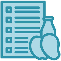 Order Form blue color, mini illustration icon. use for modern concept, print, UI, UX kit, web and app development. Vector related to commerce, retail, marketing and shopping.