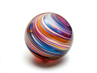 Fototapeta premium A paperweight, isolated on a clean white background, made of glass with a polished surface, no shadow.