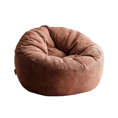 Round, terracotta beanbag chair
