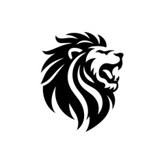 Obraz premium logo of a roaring lion with a mane
