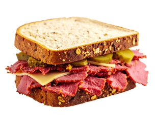 Classic Pastrami Sandwich on Rye Bread