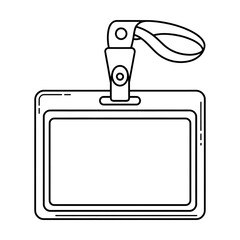 badge Holder illustration vector style coloring page 