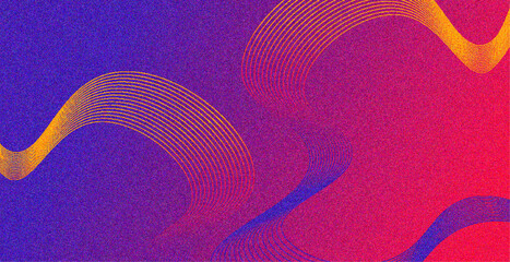 Vibrant Gradient Background with Abstract Wavy Lines