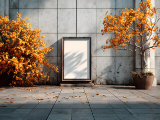 Blank signboard mockup situated on a school campus bulletin board for showcasing event posters of educational institutions and activities