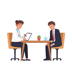 HR Interview Scene Flat-style Vector illustration