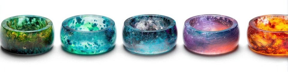 Multi-colored resin rings (1)