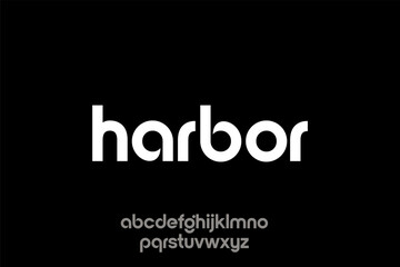 Vector Illustration of Abstract 'Harbor' Typography