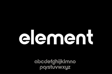 Typography Design of Element in Clean Modern Style
