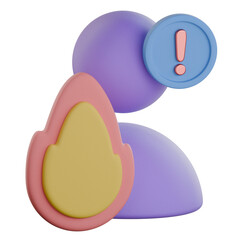 Obraz premium Burnout alert 3D Icon colorful design