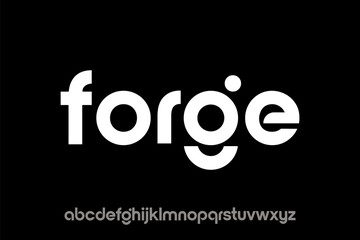 Forge White Typographic Lettering Vector