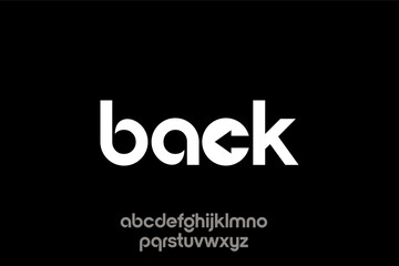 Back Word with an Arrow Shape in the Middle