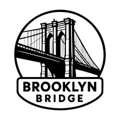 Brooklyn Bridge icon with transparent background	