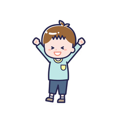 私服のこども／ななめ／男の子 03