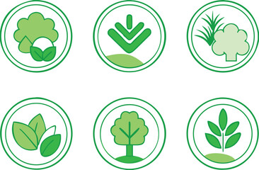 Adobe IllustrGreen Icons of Textile Fibers on a Natural Basis. Vector Labels, Tags for Packaging. Recycled Cotton, Modal Fabric, Rayon, Cupro, Viscose, Lyocell. Natural Fabric Concept
ator Artwork