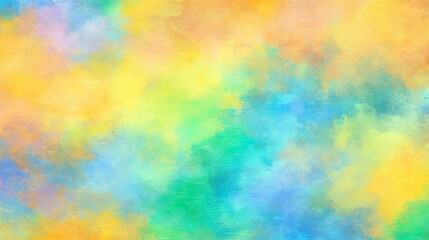Vibrant abstract painting with blended colors.