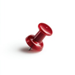 Red pushpin on white background (1)