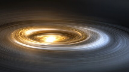Abstract swirling spiral design with golden light.