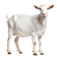 White goat, profile view