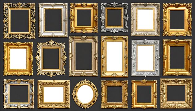 Collection of antique picture frames