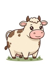 草原の可愛い子牛