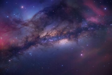 Fototapeta premium Vast Cosmic Nebula With Swirling Colors And Distant Stars space galaxy