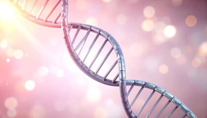 DNA double helix with bokeh background