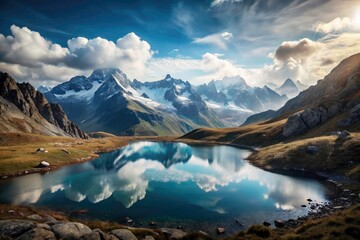 Jade Dragon Snow Mountain Plateau Lake, Yunnan China - Stunning Water Background Image, High Resolution Photography