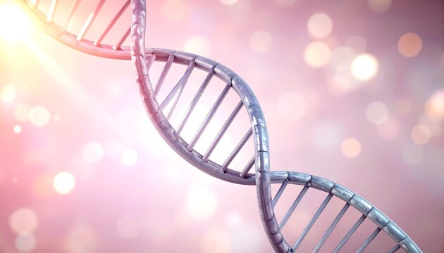 DNA double helix with bokeh background - Powered by Adobe