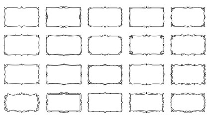 Collection of decorative rectangular frames